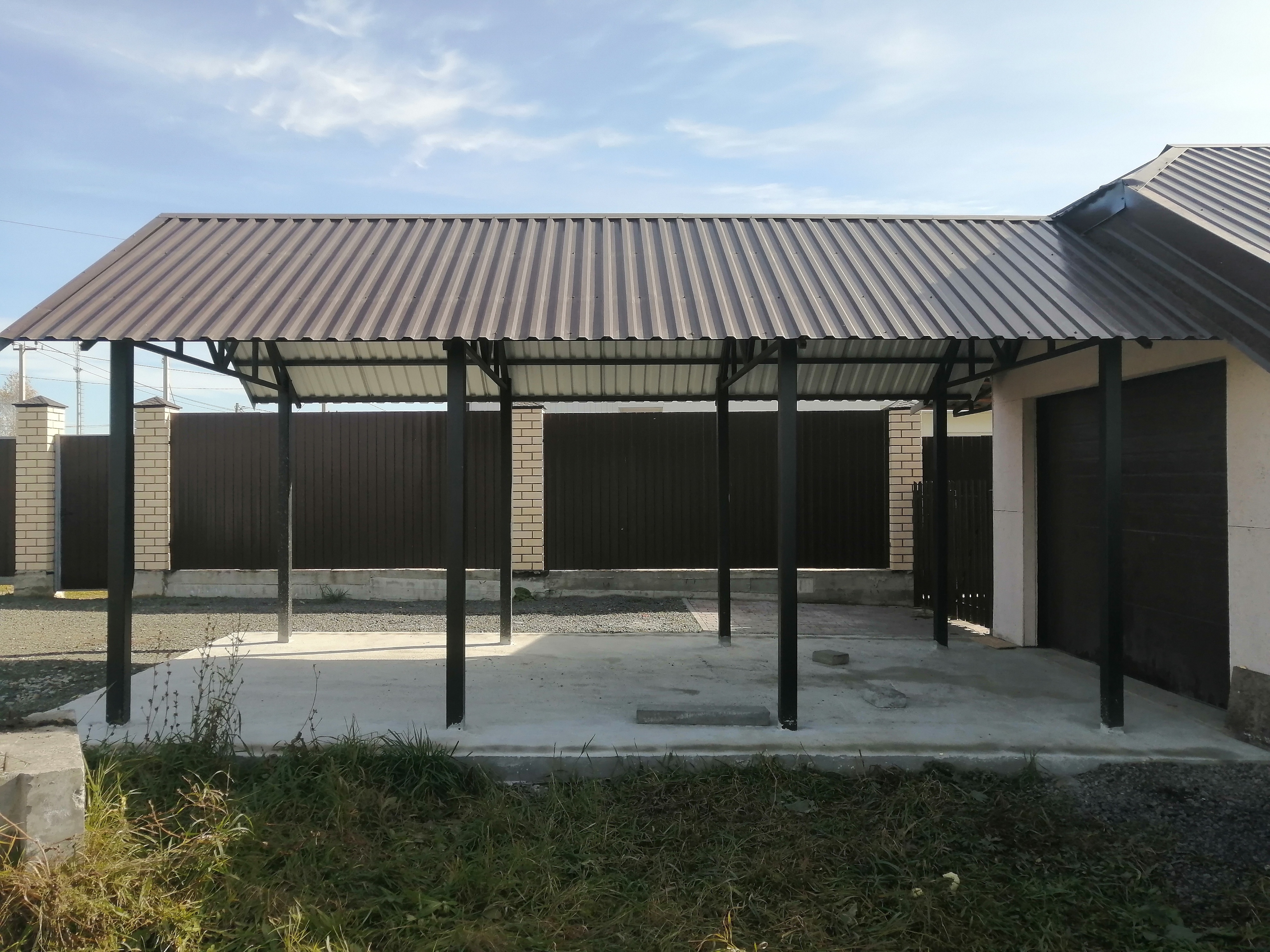 Навес для автомобиля д. Малиновка