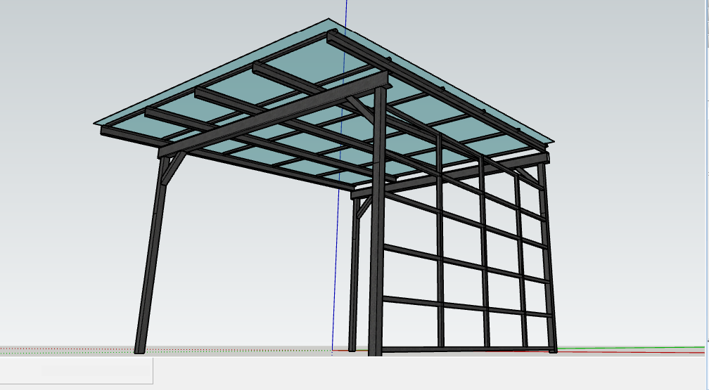 Навес над мангальной зоной Навес над мангальной зоной