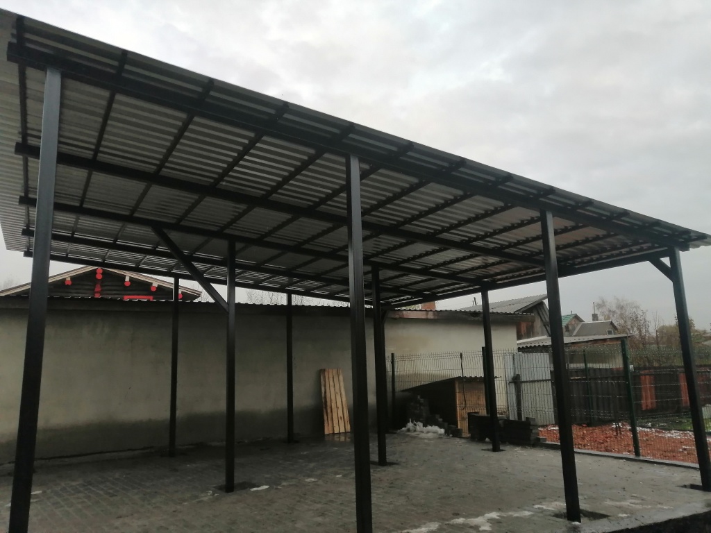 навес для двух автомобилей 2