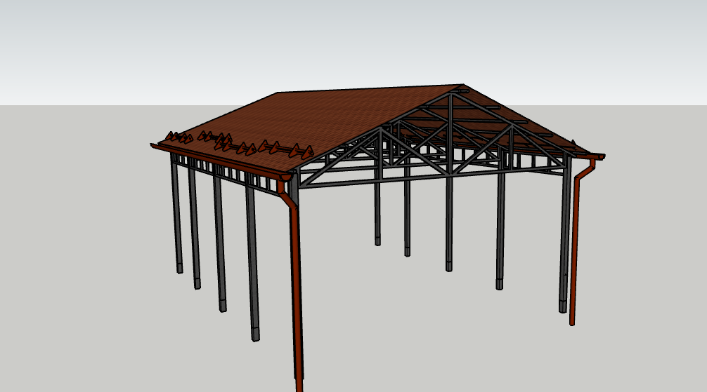 Двухскатный навес Двухскатный навес