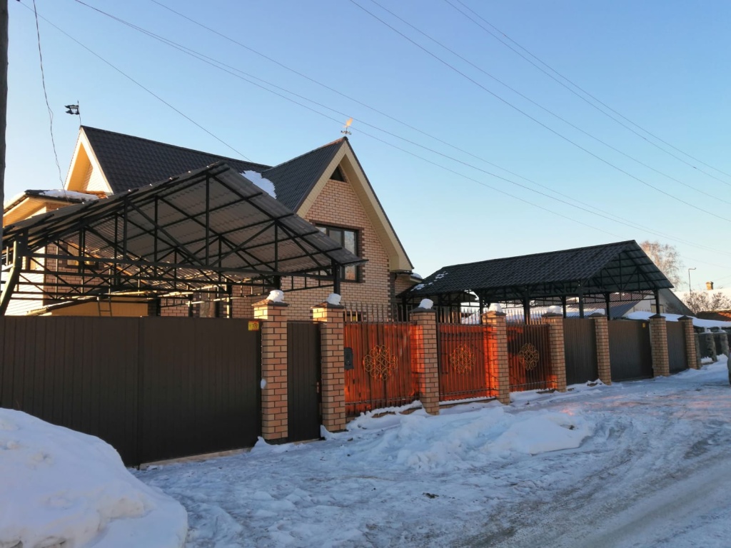 Двухскатный навес Двухскатный навес