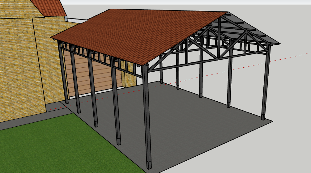 Навес из металлочерепицы