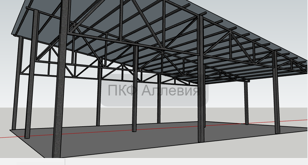 Односкатный навес
